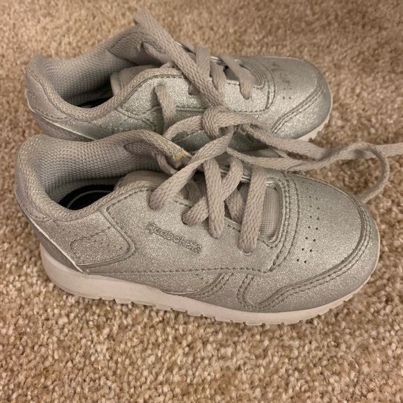 reebok classic silver glitter